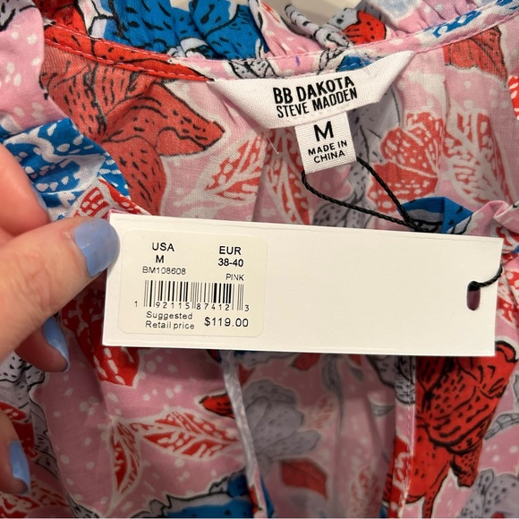 BB Dakota Steve Madden Maxi Dress Floral Sleeveless Pink Tropic of the Day NWT - Picture 3 of 5